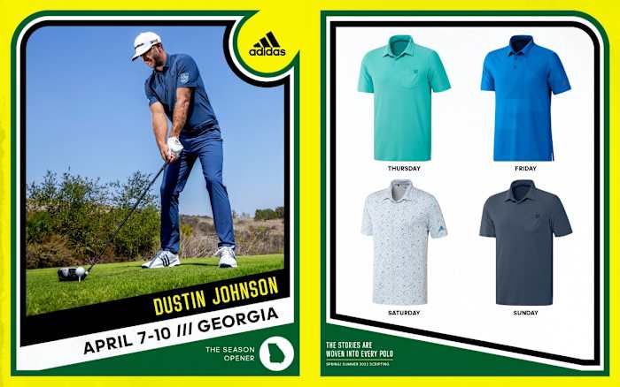 Dustin Johnson Adidas Masters '22 Scripting